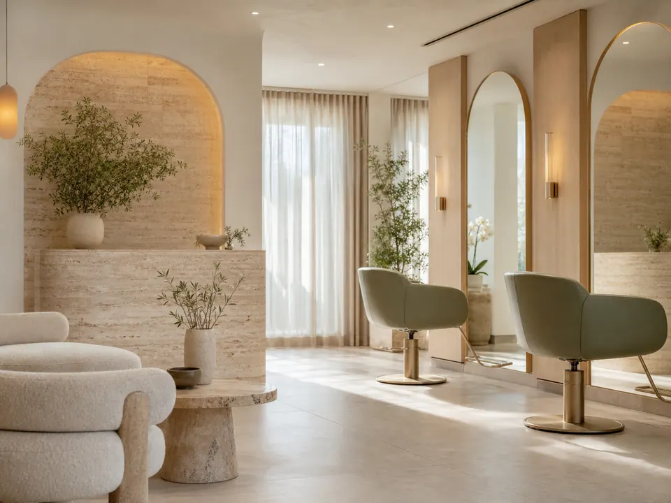 Modern ve sakin bir bakım salonu